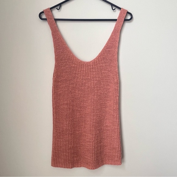 Madewell Pink Roxanne Knit Tank Top Size Small - Picture 6 of 8